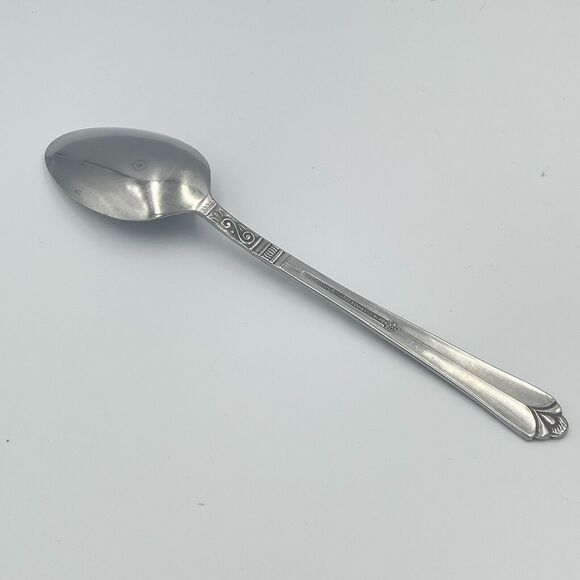 Vintage Orleans Silver ORL31 Stainless Korea Silverware Serving Spoon 8.5” 8 1/2 - Picture 2 of 10